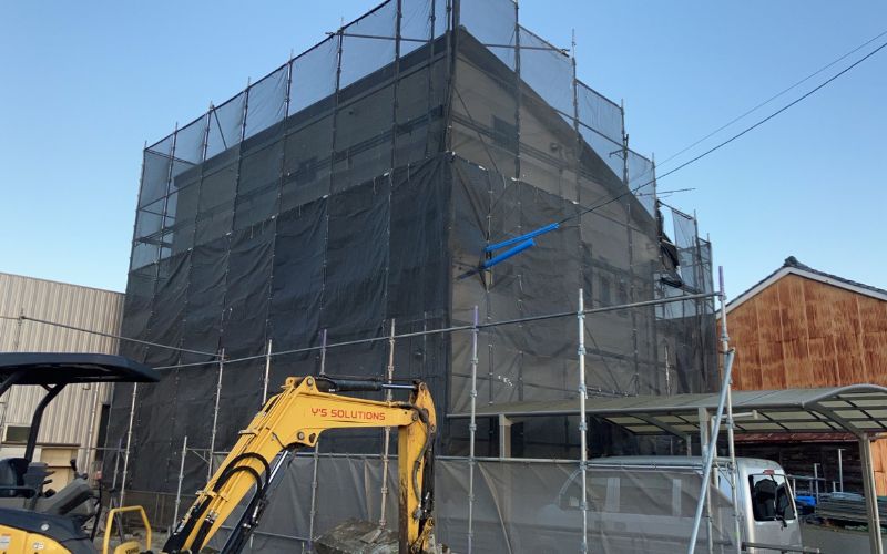 戸建て住宅の足場工事